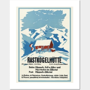 Rastkogelhuette Germany Vintage Poster 1938 Posters and Art